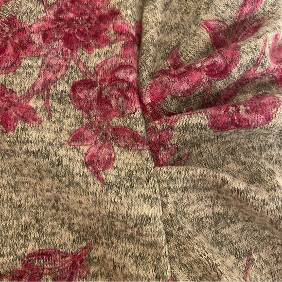 NWOT Girls XL Two Piece Grey Pink Floral Hacci Skirt Cardigan Set - Picture 10 of 15